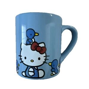 Hello Kitty Mug with Blue‎ Sparkles with Hello Kitty & Penguin Friends Logos